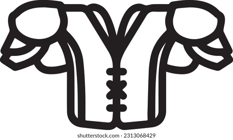 Leather armor icon. Medieval defense armour symbol.