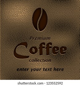 Leather Background: Coffee Time