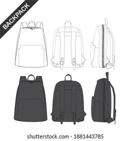 Leather Backpack Design for Comercial use