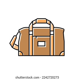 leather bag color icon vector. leather bag sign. isolated symbol illustration