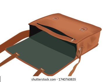 bolsa de cuero con correa de hombro con varias