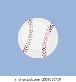 Leather baseball ball.Vector illustration.  Decoration for greeting cards, posters, patches, prints for clothes, emblems