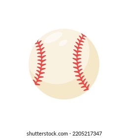 Leather baseball with red stitched seams. Popular softball tournaments.
