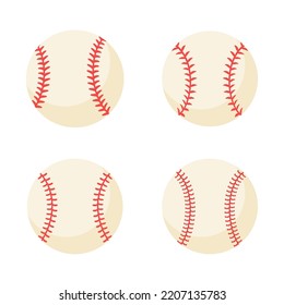 Leather baseball with red stitched seams. Popular softball tournaments.