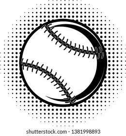 Leather Baseball With Stitching And Laces svg
