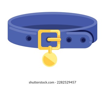 leather belt buckle for pets icon isolated svg