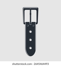 Leather Belt with Buckle. Vector illustration
