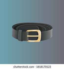 leather belt with a plaque on a colored background