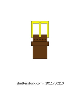 Leather belt or watch buckle vector
