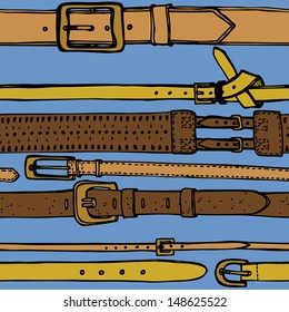leather belts seamless pattern