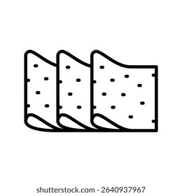 leather black line icon for digital and print projects. Building materials. Minimal clean icons for apps and websites. Modern simple icons for UI UX and branding