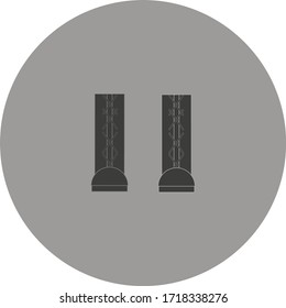 leather boots . illustration for web and mobile design.