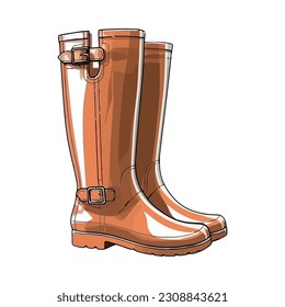 Leather boots symbolize adventure for men outdoors icon isolated