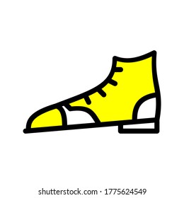 leather boots vector icon fit for leather stuff shop, leather boots shop, craft man shop, handmade stuff shop and etc