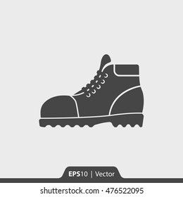 Leather boots vector icon for web and print