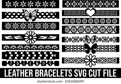 Leather Bracelets laser cut file