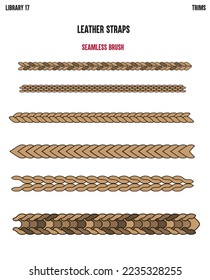 LEATHER BRAIDED STRAP ACCESSORIES VECTOR SKETCH svg