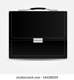 Leather brief case icon.Vector illustration