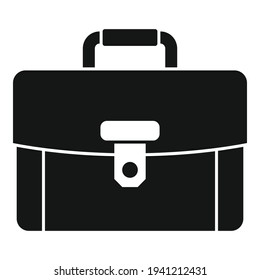 Leather briefcase icon. Simple illustration of Leather briefcase vector icon for web design isolated on white background