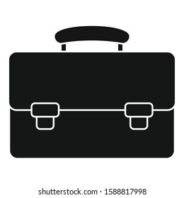 Leather case icon. Simple illustration of leather case vector icon for web design isolated on white background
