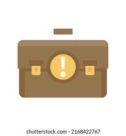Leather case innovation icon. Flat illustration of leather case innovation vector icon isolated on white background