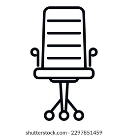 Leather chair icon outline vector. Office sit. Desk pose