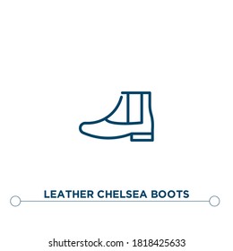 leather chelsea boots outline vector icon. simple element illustration. leather chelsea boots outline icon from editable clothes concept. can be used for web and mobile
