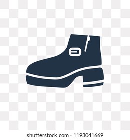 Leather Chelsea Boots vector icon isolated on transparent background, Leather Chelsea Boots transparency concept can be used web and mobile