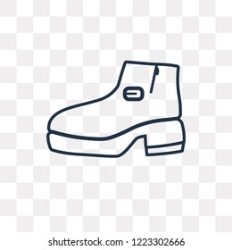 Leather Chelsea Boots vector outline icon isolated on transparent background, high quality linear Leather Chelsea Boots can be used web and mobile