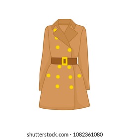 Leather Coat Simple Fashion Style Item Illustration Design
