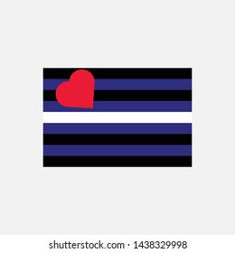 Leather community flag symbol vector icon. LGBTQ symbol Isolated on white background