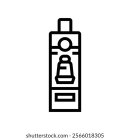 leather conditioner car care line icon vector. leather conditioner car care sign. isolated contour symbol black illustration