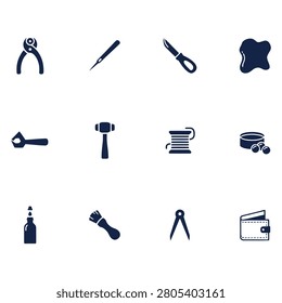 Leather Craft Cobbler Tools Icons