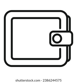 Leather craft wallet icon outline vector. Tape measure machine. Tailor making
