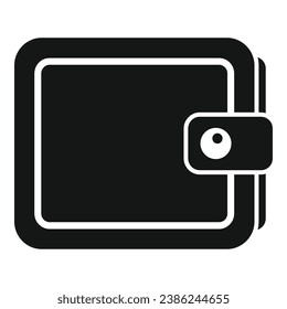 Icono de la cartera de artesanía de cuero vector simple. Máquina de medida de cinta. Fabricación de sastre