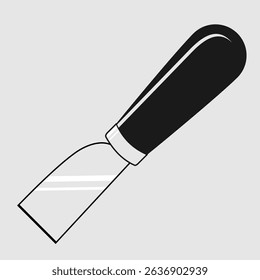 Leather Cutting Knife. Vector illustration