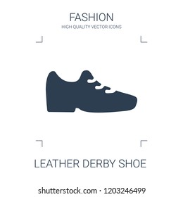 leather derby shoe icon. high quality filled leather derby shoe icon on white background. from fashion collection flat trendy vector leather derby shoe symbol. use for web and mobile
