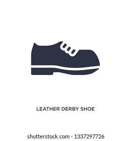 leather derby shoe isolated icon. Simple element illustration from clothes concept. leather derby shoe editable logo symbol design on white background. Can be use for web and mobile.