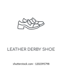 Leather Derby Shoe linear icon. Leather Derby Shoe concept stroke symbol design. Thin graphic elements vector illustration, outline pattern on a white background, eps 10.