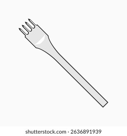 Leather diamond chisel. Vector illustration
