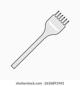 Leather diamond chisel. Vector illustration