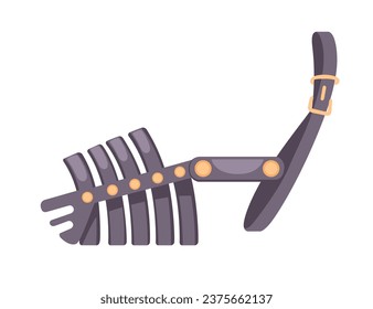 Leather dog muzzle vector illustration isolated on white background