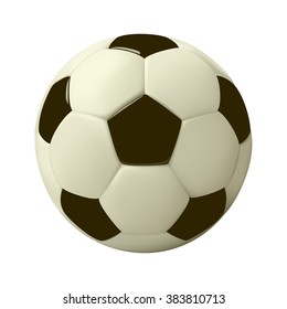 Leather football ball. Vector.