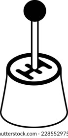 Leather Gear Knob Vector Icon isometric Design, Motor Vehicle Service and automobile repair shop Symbol, Lorry spare parts Sign, Automotive technician equipment , Manual shift gearbox concept