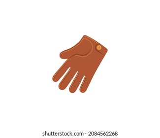 Leather glove vector isolated icon. Leather glove emoji illustration. Leather glove vector isolated emoticon