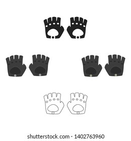 Leather gloves icon of vector illustration for web and mobile