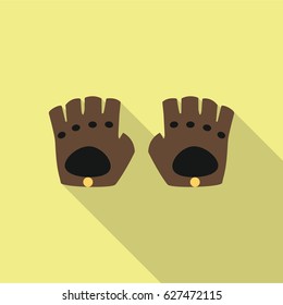 Leather gloves icon of vector illustration for web and mobile