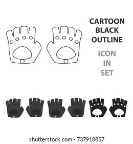 Leather gloves icon of vector illustration for web and mobile