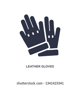 leather gloves isolated icon. Simple element illustration from clothes concept. leather gloves editable logo symbol design on white background. Can be use for web and mobile.