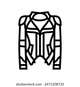 leather goth subculture line icon vector. leather goth subculture sign. isolated contour symbol black illustration